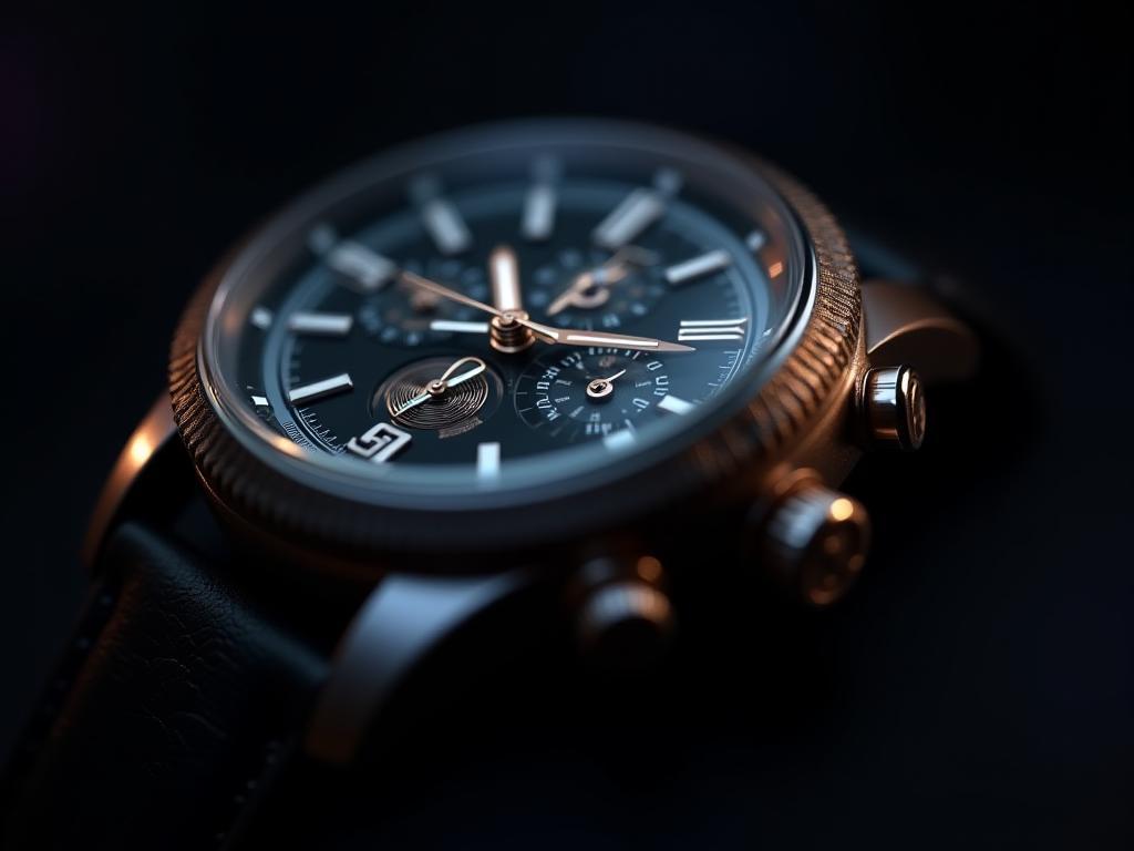 Close-up of a modern men’s watch